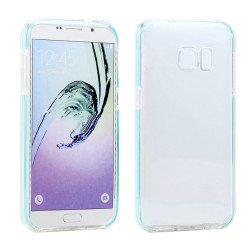 Galaxy S7 Edge Shockproof Clear Hybrid Case (Turquoise)